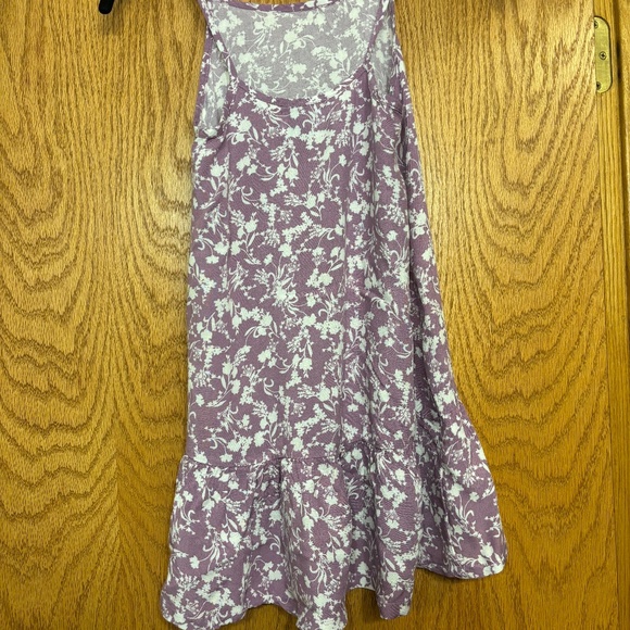 Old Navy Girls Lavender Floral Ruffle-Hem Sundress – Size M (8) - Picture 5 of 5